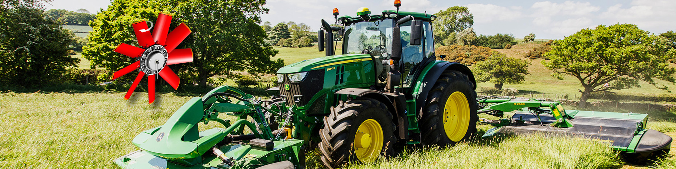 John Deere equipped with Cleanfix reversible fan | © Fotolia; Valentin Valkov