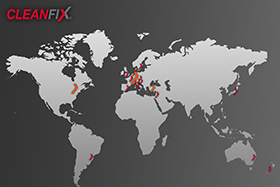 Map of Cleanfix sales network | © Hägele GmbH - Cleanfix