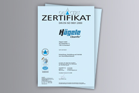 ISO 9001 certification | © Hägele GmbH - Cleanfix